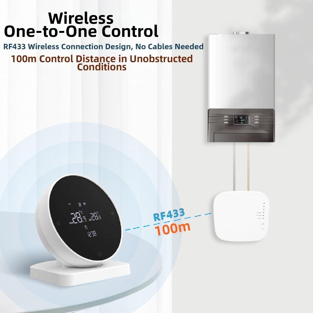 Умный WiFi-термостат, совместимый с ALEXA и помощником tuya, дистанционное управление через приложение и программируемые настройки температуры