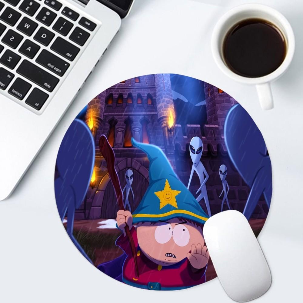S-South Funny P-Park Mousepad Small Round Speed Version Game Computer Keyboard Office Table Mat PC Laptop Mouse Mat Desktop Mat