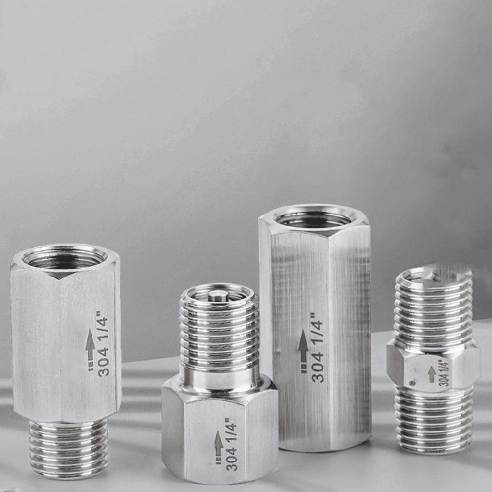 1/8" 1/4" 3/8" 1/2" 3/4" 1" BSPP Внутренняя Наружная 304 Нержавеющая Сталь Односторонний Обратный Клапан Вода Газ Масло Высокое Давление
