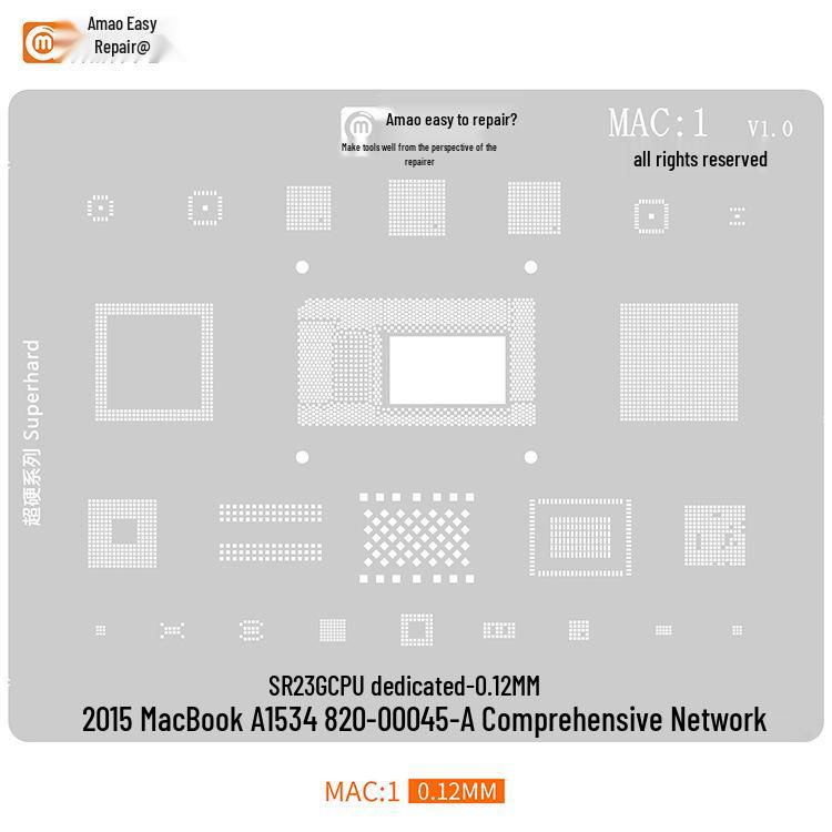 Комплект для апгрейда ноутбука Apple MacBook Series/MAC с сеткой для посадки оловом