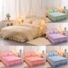 3PCS Bedding Bed Skirt Pillowcase Lace Bed Skirt Four Seasons Skin-friendly Princess Style Lace Non-slip Bedspread Mattress Protective Cover