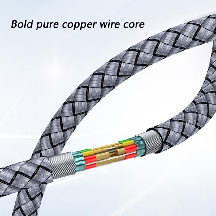 Плетеный двойной USB C кабель для зарядки PD100W Быстрая зарядка Передача данных Для множества электронных устройств