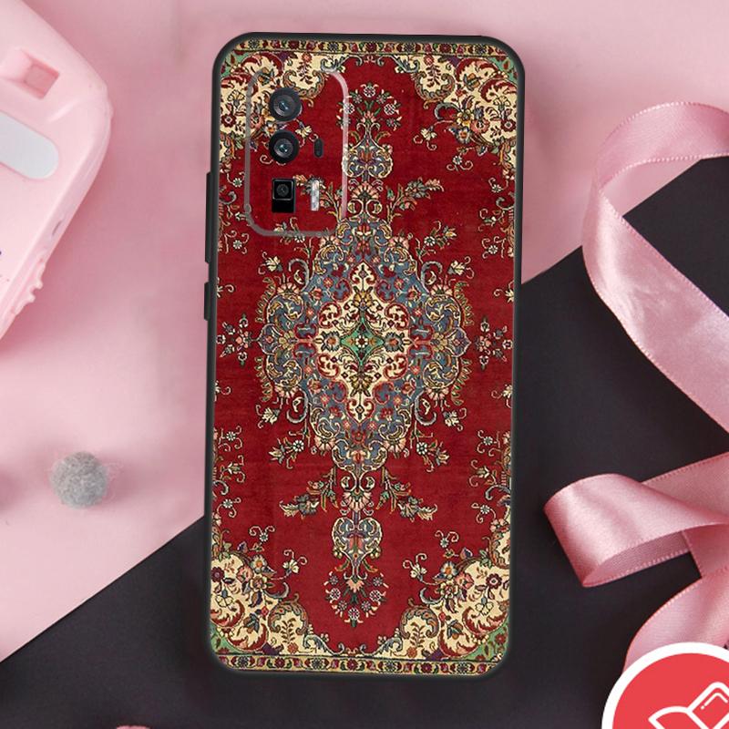 Персидский ковер Цветочный узор Чехол Для POCO F6 Pro X6 X5 X3 F3 F5 M6 M5s Xiaomi 14 Ultra 12 13 Lite 11T 12T 13T Pro Чехол