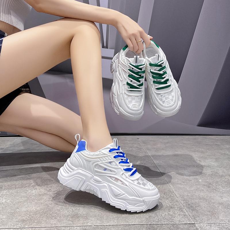 Дизайнерские туфли Niche Dad Shoes для женщин, универсальные, толстые подошвы, взрывные, уличные, мягкие подошвы, повседневная спортивная обувь