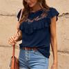 Элегантные женские летние блузки, модные новые повседневные женские топы, женская рубашка, блузка, сорочка Femme, кружевной топ Blusas, женский Mujer