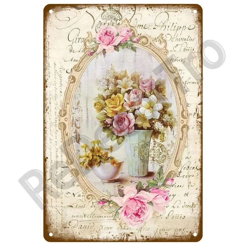 Vintage Gardening Metal Sign Retro Flower Sign Perfect for Outdoor Indoor Home Wall Decor and Farm Decoration
