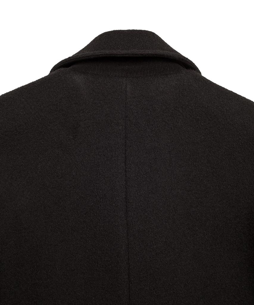 Cotton Bell Round Collar Duffle Coat - Black