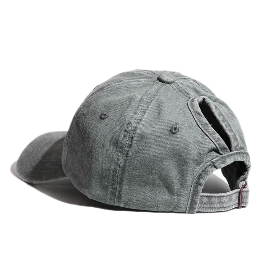 Spring Summer Baseball Cap Washed Retro For Women Ponytail Curved Brim Sun Hat Street Sport Hip Hop Cap Visor Mother's Day Gift