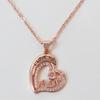 Mom heart shape Mom love necklace inlaid zircon neck chain collarbone chain Mother's Day gift