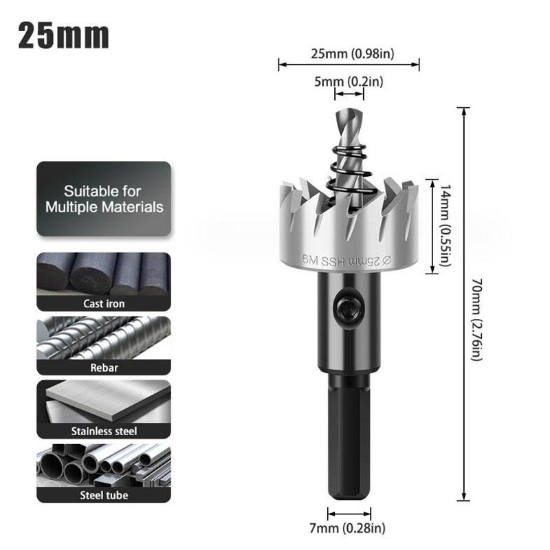Сверло из быстрорежущей стали, кольцевая пила, биметаллический резак для алюминия, железа, нержавеющей стали, DIY резак по дереву, комплект кольцевой пилы из быстрорежущей стали