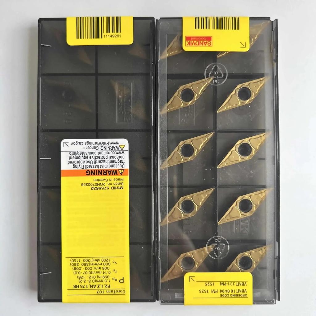 Original Sandvik / VBMT160404-PM 1525 /Carbide CNC Blade 10 PCS
