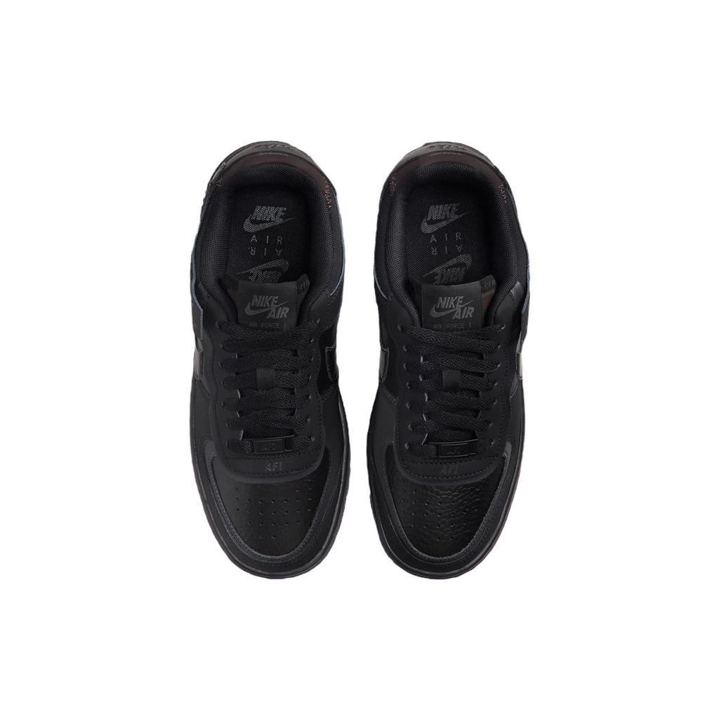Nike Air Force 1 Shadow Triple Черные женские кроссовки антрацитовый бархатно-коричневый FB7582-001
