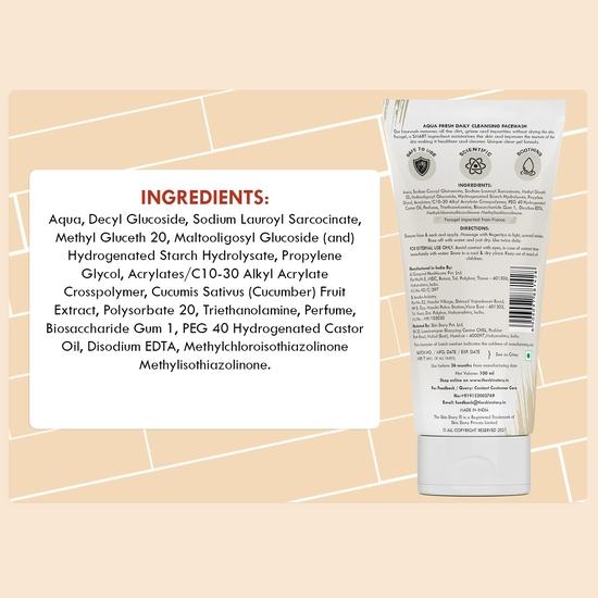 The Skin Story Aqua Fresh Глубокоочищающее средство для умывания с пребиотиками и экстрактом огурца, без парабенов и сульфатов, на гелевой основе, 100 мл
