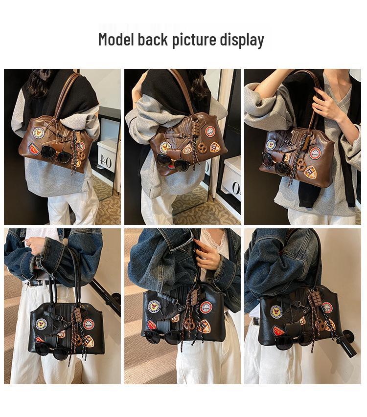 2024 Женская универсальная сумка-тоут в студенческом стиле большой вместимости