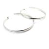 [L9586] - Silver 'Choregraphie' Hoop Earrings Ø 70 Mm