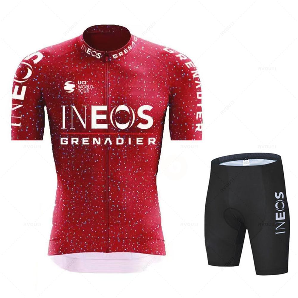 INEOS New Cycling Kit Summer Racing Bicycle Clothes Suit Quick-Dry Bicicletas Jersey Set MTB Uniform Bike Clothing Ropa Ciclismo