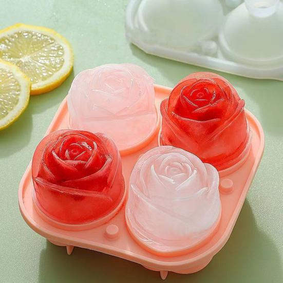 Форма для льда Rose Ice Cube Mold из пищевого силикона для коктейлей Whiskey BPA Free Ice Cube Maker