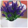 Faux Lavender Flower Arrangement With Plastic Blooms For Office Decoration Space