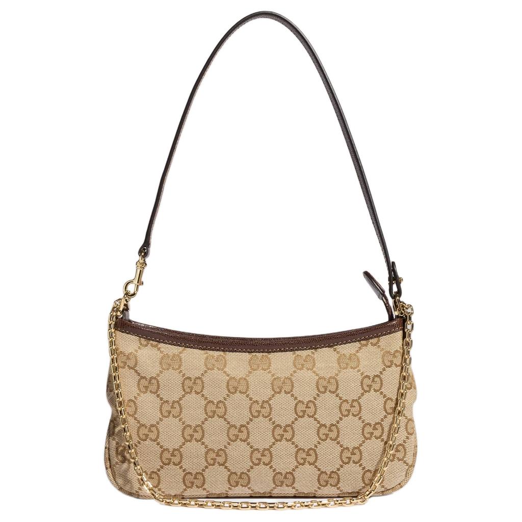 GUCCI Canvas Shoulder Bag Small Women's Sandy Brown 875847-FAFY1-9651