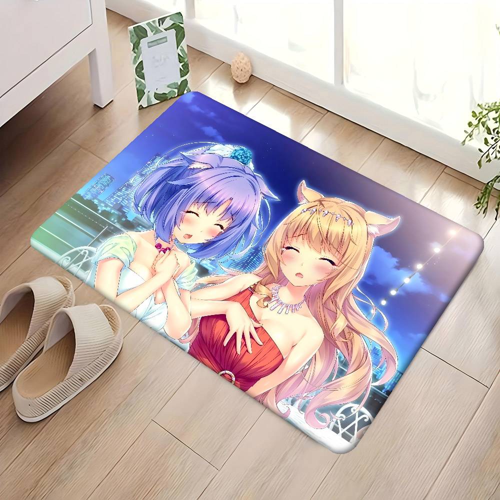 Nekopara Anime Room Mats Retro Multiple Choice Living Room Kitchen Rug Non-Slip Welcome Rug