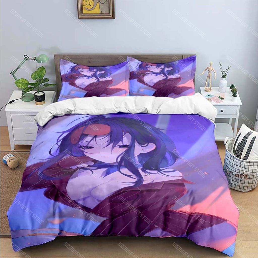 Модные Сексуальные Аниме Принт Комплекты Постельного Белья Постельные Принадлежности Комплект Пододеяльник Комплект Одеяла Комплект Постельного Белья Подарок для Взрослых