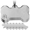 10 Pcs Stainless Steel Dog Tags Personalized Engraved Pet ID Tag Blank Dog Name Tags For Collars Harnesses Leads Bone Shape