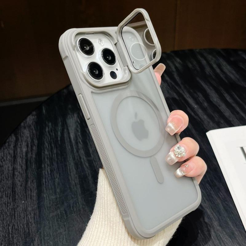 Роскошный чехол-подставка с магнитом для iPhone 16 15 14 Plus 13 12 11 16 Pro Max С защитой камеры Для Magsafe
