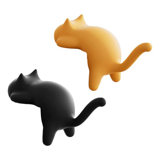 Милые Крючки-Зажимы для Края Стола Кошка Без Сверления Настольный Крючок-Вешалка Крючки Котенок Настольный Органайзер Крючки для Ключей Сумок Наушников