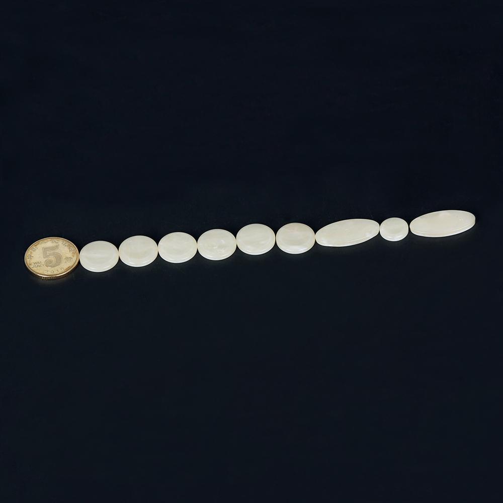 9pcs White Mother of Pearl Key Button Inlays for Celsius AltoCelsius Soprano Sax Saxophone