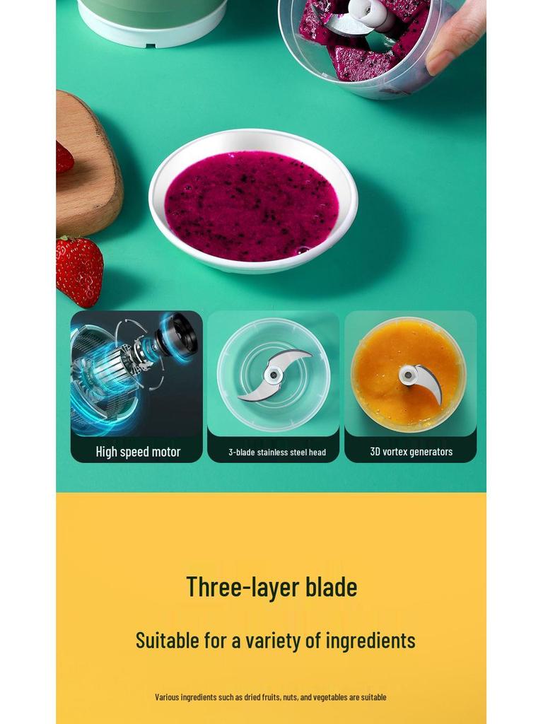 Детский кухонный комбайн: Многофункциональный электрический блендер и мини-измельчитель