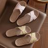 Four Seasons Linen Slippers Men's Couples Home Use Non-slip Soft Bottom Comfortable Women's Cotton and Linen Sandals Spring and Autumn Factory