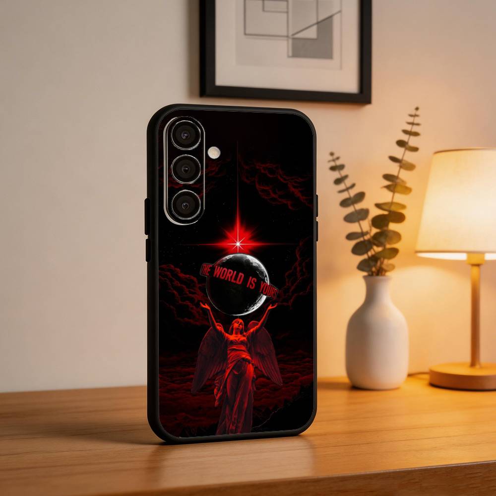 T-The World Is Yours S-Scarfaces Phone Case For Samsung  A73,72,71,A52,51,40,41,A22,A32,31,A13, Soft Black Shell