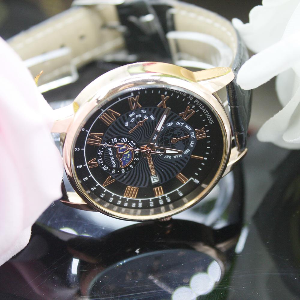 Набор из 5 предметов, роскошные мужские часы, элегантные, с двойным календарем, водонепроницаемые, с браслетом в коробке, спортивные мужские часы для движения