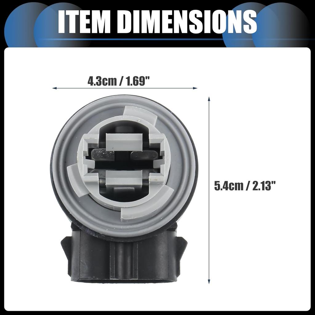 Tail Light Socket, Parking Lamp Connector Assembly No.F1TZ-13411-F/F1TZ13411F for Ford for Mustang Focus F-150 Black, 1 Pc