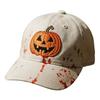 Halloween Ghost Hat for Women Men Halloween Pumpkin Embroidery Baseball Cap for Fishing Camping Picnic Beach Family Outings