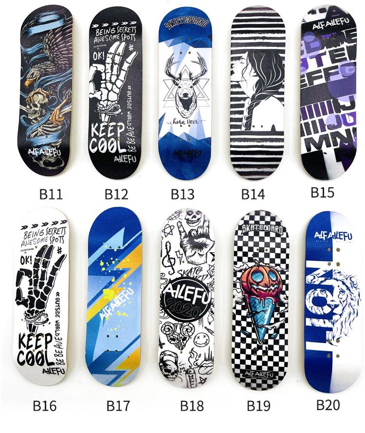 Maple Double Kick Finger Skateboard Toy for Teens & Children