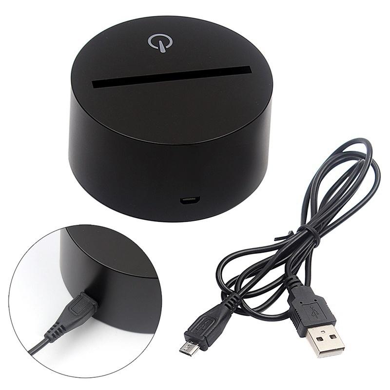 3D Иллюзия Лампа-Шарм Волк Акриловый Светодиодный Ночник USB Настольная Лампа