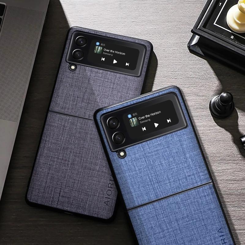 Противоударный тканевый чехол без отпечатков пальцев для Samsung Galaxy Z Flip 3 5g Flip3, сумка для телефона с защитой от падения, Fundas