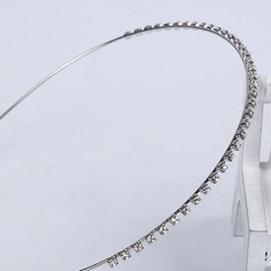 Повязка на голову Легкая Блестящие Стразы Сплав Двухрядные Повязки на голову для Вечеринки