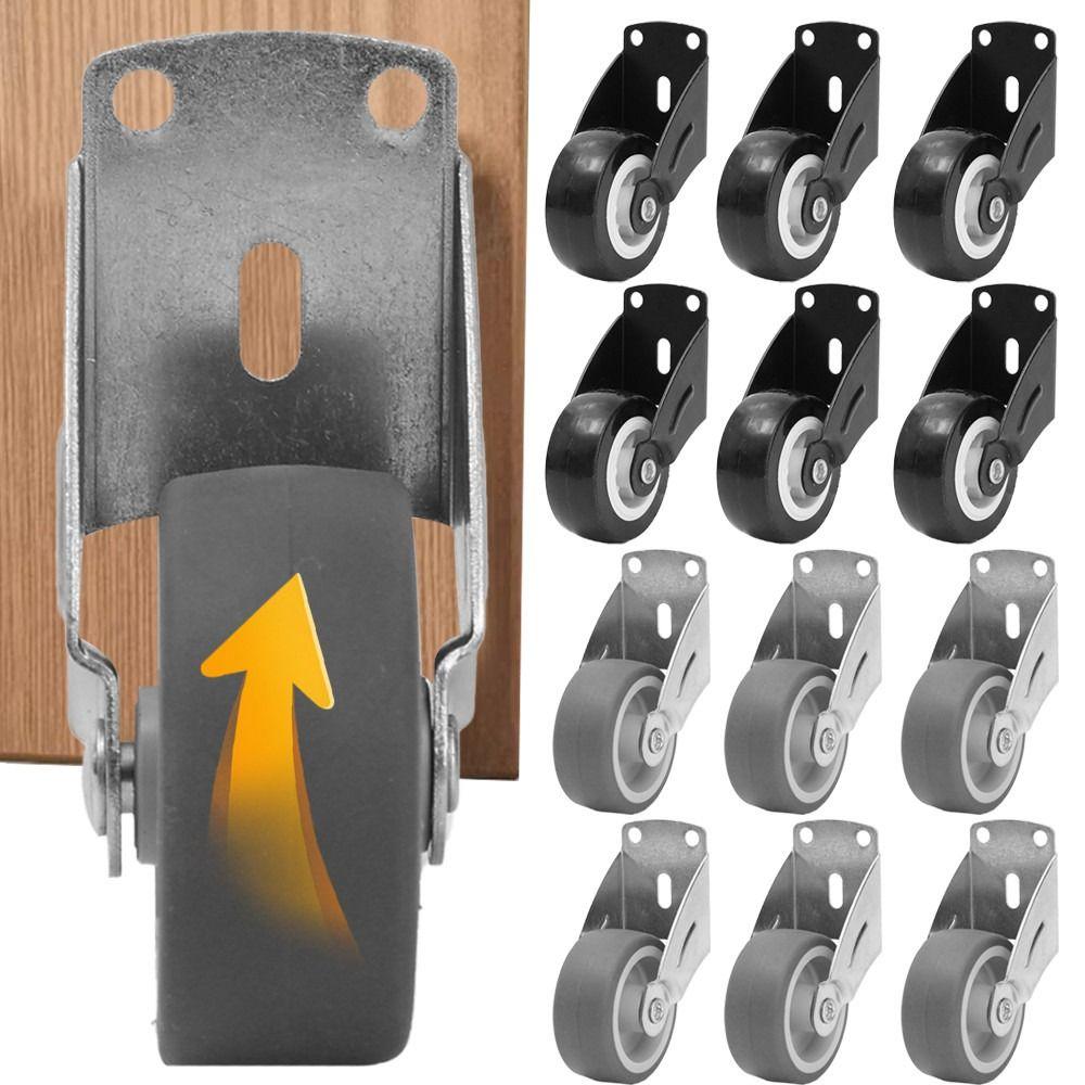 1/2Pcs Side Mounted Directional Roller Mobile Gate Casters Durable Furniture Caster