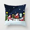 Cartoon Santa Claus Pillowcase Sofa Kids Room Decoration Merry Christmas Cushion Cover