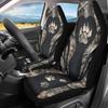 Чехлы на сиденья автомобиля Bulopur Black Boho Цветочные, Только для передних сидений, для женщин и мужчин, с карманом-органайзером, для автомобилей, внедорожников, грузовиков, седанов