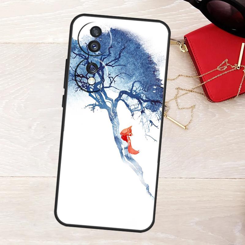Watercolor Painting The Fox Case For Honor Magic 8 5 6 7 Lite 50 70 90 200 400 Pro X8b X8c X9a X9b X9c X9d Win RT Cover