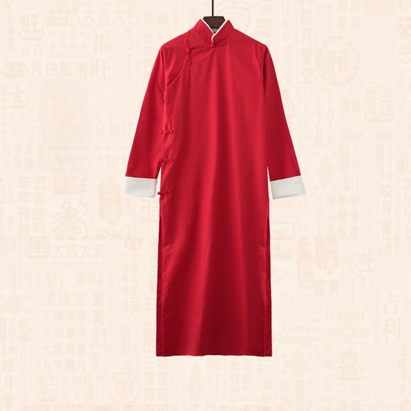 Мужской тренчкот весна-осень длинная куртка кунг-фу пальто винтажный китайский стиль длинный халат детский взрослый костюмы Cross Talk