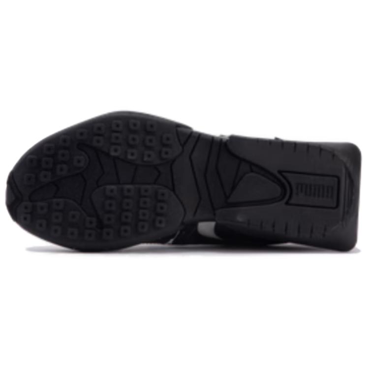 Puma Vaderon Двухслойная коровья кожа Синтетическая кожа Брызги Линия Низкие Повседневные кроссовки Унисекс Черный 397207-01