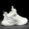 Classmate boys shoes 2025 new summer children's white sneakers rotating button mesh breathable basketball shoes