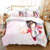 Аниме Saekano Мегуми Като Комплект постельного белья 3D-печать Подходит для спальни Мягкий комплект пододеяльника с наволочками Детский домашний текстиль