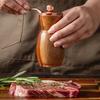 Manual Pepper Grinder Modern Hand-Cranked Grinder with Acacia Wood Body Metal Handle