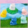 Charming Glossy Frog Figurine For Terrarium Decor Cute Resin Animal Miniature