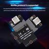 Плата-конвертер NVME ASM2364 M.2 в Type C Конвертер SSD Адаптерная плата USB3.2 Gen2x2 2000 МБ/с для SSD 2230/42/60/80 Прямая поставка